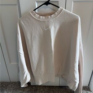 Nike Women's Soft Beige Crew Neck Sweater